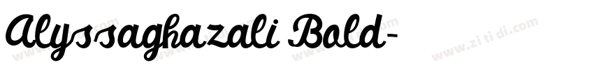 Alyssaghazali Bold字体转换